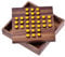 Solitär Gr. L - Solitaire - Steckspiel - Denkspiel - Knobelspiel - Geduldspiel - Logikspiel aus Holz - gelbe Stecker