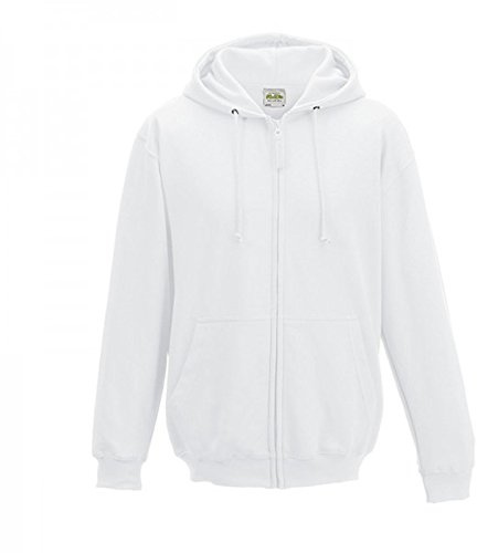 AWDis Just Hoods Men's Zoodie Hoodie, Arctic White, X-Large