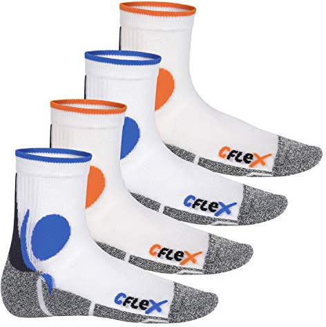CFLEX Damen und Herren Running Funktions-Socken (4 Paar) Laufsocken
