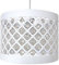 COUNTRY CLUB Sparkly Ceiling Pendant Light Shade Fitting Contemporary Modern Round, Metal, White