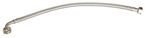 SOMATHERM FOR YOU, Flexible sanitaire 3/4 avec double écrou tournant coudé, longueur 1000mm, DN10, en acier inoxydable et EPDM, norme ACS, certifié QB, résistant et souple
