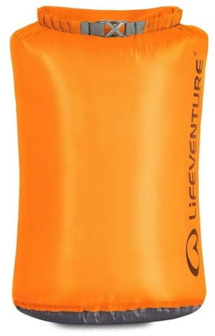 Lifeventure Ultralight 15 Litre Dry Bag, Siliconized Rip-Stop Fabric with Fully Taped Seams Lightweight Waterproof Dry Sack for Kayaking Camping Hiking Traveling Boating Water Sports