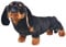 vidaXL Plüschtier Stehend Dackel Plüschspielzeug Stofftier Kuscheltier Plüsch Figur Plüschhund Geschenk für Kinder XXL Schwarz Stahlrahmen