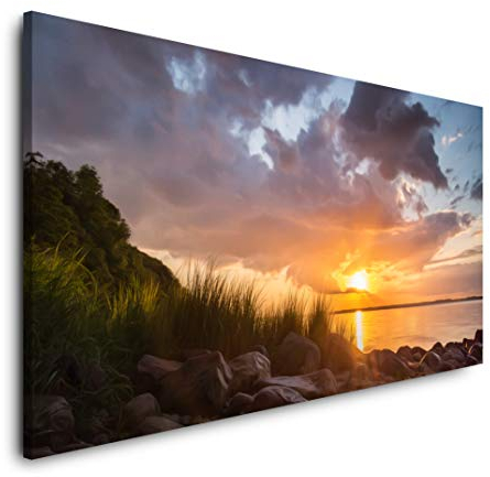 Landschaft an der Ostsee 120x 60cm Panorama Leinwand Bild XXL Format Wandbilder Wohnzimmer Wohnung Deko Kunstdrucke