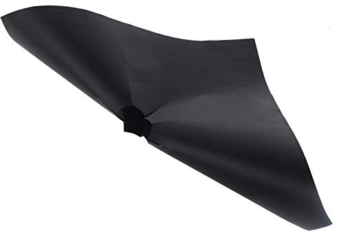 6 pcs/Set Estufa Reutilizable Quemador de Cubiertas de Fibra de Vidrio Protector de Estufa Protectora Estera Herramienta de Cocina Antiadherente, Liner de Limpieza rápida para coci(Negro)
