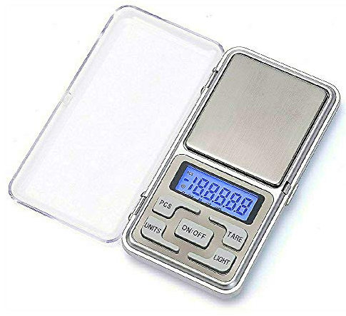 PRIME Básculas de Cocina, (100-0.01g) Balanzas de Comida pequeñas, Balanzas de joyería eléctricas,Pantalla LCD con retroiluminación, Acero Inoxidable, para Ingredientes, Joyería, Café
