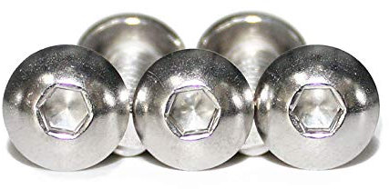 100 Stück M4 x 18 SCHRAUBE HALBRUNDKOPF MIT INNENSECHSRUND UND PIN ISO 7380-1, Edelstahl A2-070