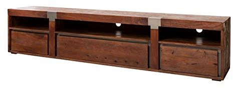 MASSIVMOEBEL24.DE TV-Board Mango 250x48x55 braun lackiert Amsterdam #27