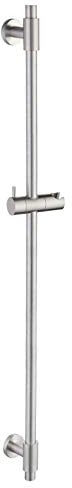 KES 100cm Duschstange Brausestange Edelstahl SUS 304 Variable Bohrlöcher, Duschkopf Stange mit Duschkopfhalterung Verstellbar Wandhalterung Gebürstet, F209S100-BS