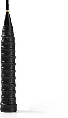 Egurs Griffbänder für Tennisschläger 2 Stück Griffband Overgrip für badmintonschläger Schlägergriffband,Antirutsch schwarz
