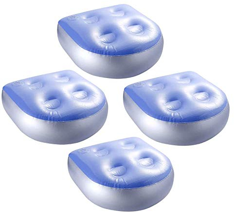 4 Pieces Hot Tub Booster Seats For Inflatable Hot Tub Seat Multifunctional Spa Seat With Suction, For Adults Kids at Home Spa & Rest (Blue,4Pcs)