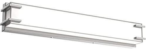 LIGHTINN Bathroom Light Fixture Over Mirror 24.4 Vanity Light with Milky White Lampshade 4000K Daylight Brushed Nickel Bath Bar (Brushed Nickel)