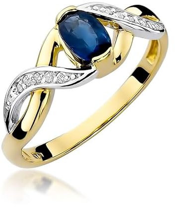 Lumari Gold - Verlobungsring Damen Ring Gold 585 Echtgold 14k Gold mit natürlichem Diamanten Damen Solitär Versprechen Ring Rubin Edelstein - Ringe Frauen - Gelbgold