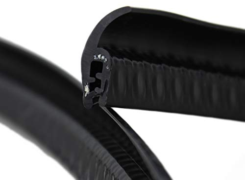 DF3-SIL Kantenschutzprofil von SMI-Kantenschutzprofi - Klemmbereich 1-2,5 mm - mit Dichtungsfahne oben - aus Silikon - Dichtungsprofil - einfache Montage, selbstklemmend ohne Kleber (5 m)