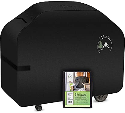 TTL BBQ Premium Grillabdeckung Gasgrill, Grill Abdeckhaube, 600D Oxford Gewebe & 250 g/m² extra stark und langlebig, Grill Schutzhülle, Grillzubehör, absolut wetterfest 162x61x112cm