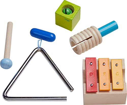 HABA 305922 - Klangspiel-Set Klangfreude, Klangspielzeug ab 2 Jahren, made in Germany, Bunt