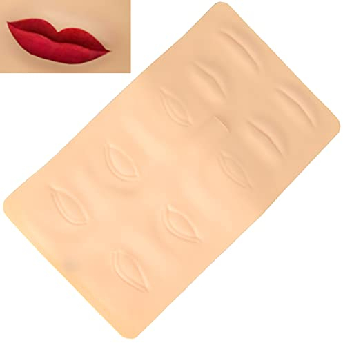 Permanent Make-up Haut, Anfänger Tattoo Übungshaut Silikon Augenbrauen Lippen Auge Microblading Tattoo Übungshaut für Microblading Permanent Make-up Beauty Training