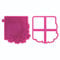 LissieLou Mr & Mrs in Square with Flowers Cookie Cutter and Stamp Wedding Icing Stamp Fondant Embosser - Light Pink