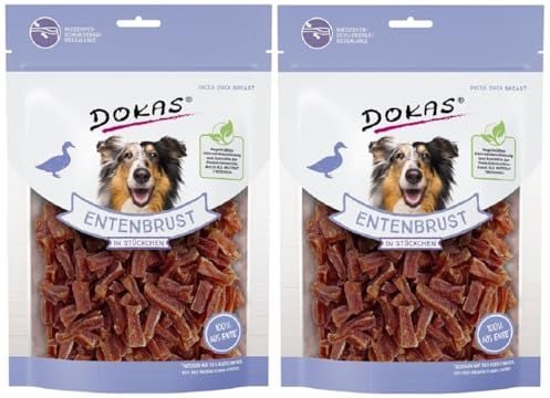 Dokas Dog ENTENBRUST in STÜCKEN für Hunde - Doppelpack - 2 x 200g