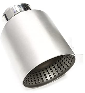 Auspuffblende 1 Stück Matt Edelstahl Auto Schalldämpfer Spitze System Rohrdüse Universal Für GTI Für Golf 7 Für MK7 Auspuffspitze Endrohrblende (Größe : ID66MMOD89MM)