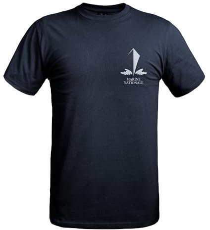 T-shirt Strong logos Marine Nationale bleu marine A10 Equipment