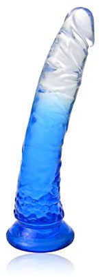 SXOVO Consolador Plug Anal Transparente Punto G Estimulación Vagina Anal Juguete Sexual Universal Masturbador Masculino y Femenino (S(17.5cm))