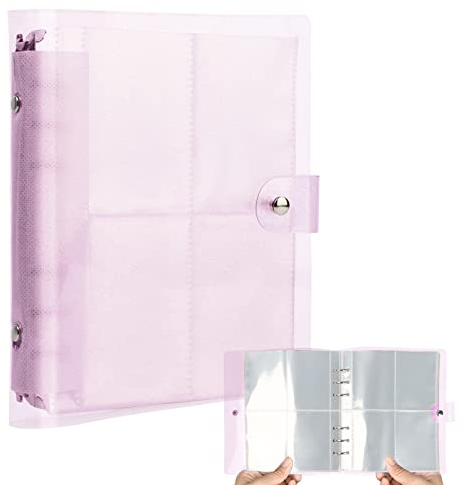 200 Taschen Kpop Photocard Binder Album, Mini Fotokartenhalter Buch, 3 Zoll kleine Fotokarte für Bild Sammlung Violett