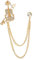 F Fityle Broche Formelle Épinglette Violon Bijoux Pinces à Cravate Strass Badge Chaînes suspendues Broches pour Hommes Costume de Anniversaire Fête, auréé