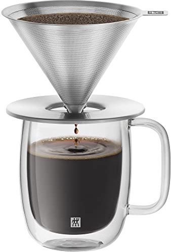 ZWILLING Sorrento Glass Coffee Mug, 2-pc, Silver
