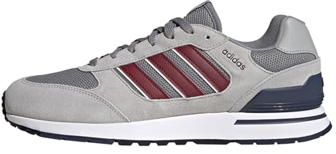 Adidas Herren Run 80S Schuhe-Hoch, Grey Three/Shadow Red/Shadow Navy, 45 1/3 EU