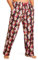 Disney Schlafanzug Hose Herren Freizeithose Lang 100% Baumwolle Jogginghose Teens Männer Pyjamahose mit Kordelzug (XL, Rot Grumpy)