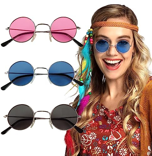 Boland - Partybrille im Set, 3 Stück, Brillen für Erwachsene, Spaßbrille, ohne Sehstärke, Sonnenbrille, Bad Taste Outfit, Zubehör für Faschingskostüme, Rosa, Schwarz