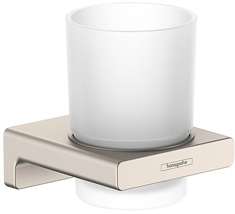Hansgrohe AddStoris Moderner Becher aus gebürstetem Nickel, 41749820