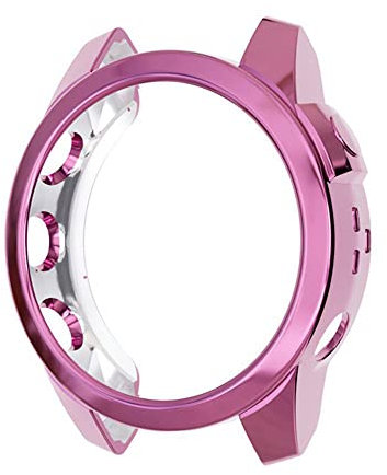 WIIKAI Coque Bumper Compatible avec Garmin Fenix 7 TPU Boîtiers Étui de Protection Watch Case.(Rose)