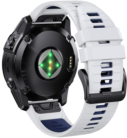 ANBEST Armband für Garmin Fenix 6 Pro/Fenix 7 Pro/Fenix 5/Fenix 6/7 Armband, 22mm Quick Fit Ersatzarmband für Forerunner 945/965/955/EPIX 2/Instinct 2/Approach S62/S60 Silikon Armbänder
