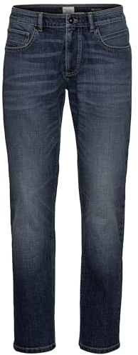 camel active Herren Woodstock Relaxed Fit-Denim mit Stretch Jeans, Mid Greencast, 35W / 30L