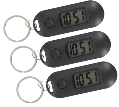 PRETYZOOM 3st Schlüsselanhänger Uhr Digitaluhr Für Kinder Clip Auf Uhr Studenten Der Digitaluhr Hängende Uhren Halskette Ansehen Schlüsselbund Krankenschwester Plastik Taschenuhr Aufsteckbar