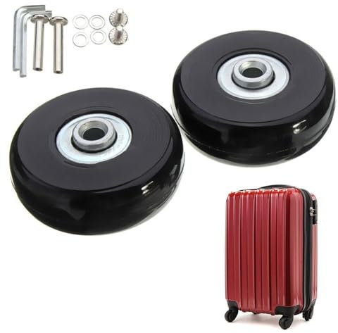 Kofferrollen Ersatzrollen, Ersatz Rollen für Koffer, Gepäck Ersatzräder, Wheels Rad für Trolley, Gepäckkoffer Rad, Kompatibel mit Den Meisten Gepäckstücken, 2 Stücke