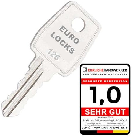 Ersatzschlüssel Kompatibel mit Euro-Locks - Schließung 288 - Schlüssel nach Code - Nachschlüssel - Zusatzschlüssel - Briefkastenschlüssel - Schrankschlüssel - Schlüsseldienst