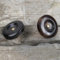 ZAZUZU Knöpfe aus echtem Horn, 12/15/18/20 mm, schwarz, dunkler Kaffee, groß, 100 % Büffelhorn, Mantel, runder Schaft, Knöpfe zum Basteln, 20 Stück
