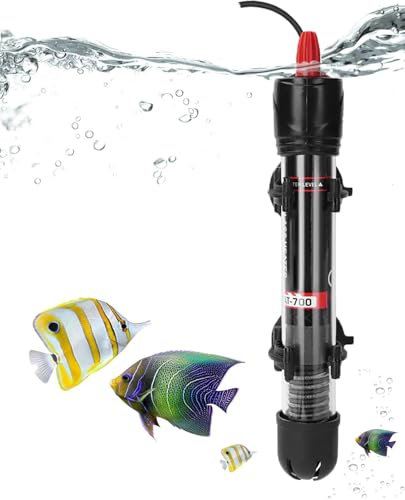 Calentador Acuario,Termostato Acuario,Sumergible Calentador de Agua Acuario,100W Ajustable Calentador de Acuario de Temperatura Ajustable con Ventosa,con 2 Ventosas,para Depósitos de Peces y Acuarios