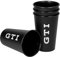 Volkswagen 3A4069604 Getränkebecher (4 Stück) Becher GTI Design Trinkbecher Cup 300ml, schwarz