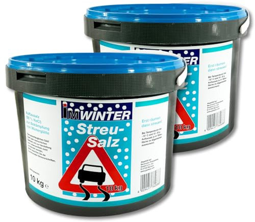 Im Winter 2 x10 kg Streusalz Auftausalz Schnee Eis Räumdienst Glatteis Schneeglätte Winterdienst
