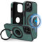 MOBESV Custodia in Pelle con Supporto [Logo View] per iPhone 14 PRO 6,1 Pollici, Cover in Pelle Magnetica Compatibile con MagSafe, Custodia Sottile Classica ed Elegante, Verde