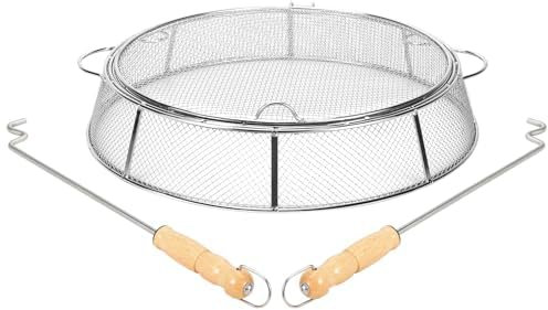 Schutzschirm für Feuerstelle, Schutzschirm aus Netzmaterial für Olo Tove Ranger-Schild, tragbares Zubehör für Feuerstelle im Freien für Hinterhof und Feuerstellen im Freien mit heißer Glut, Edelstah