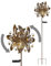 GLOBO Solarleuchte Windrad Solarlampe Erdspieß Gartendeko Solar Gartenstecker rost, Metall, LED warmweiß, LxBxH 32x17,5x124 cm
