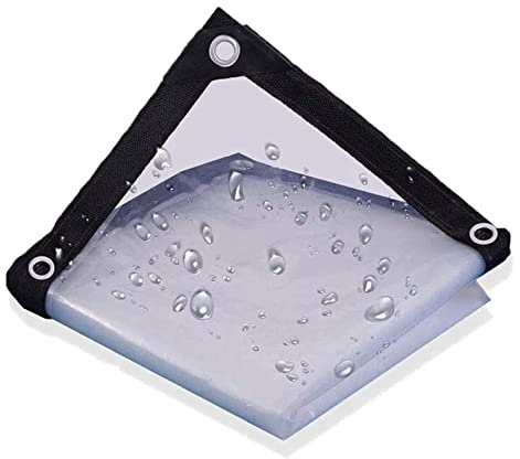 7LiuYueFei6 Transparente, wasserdichte Abdeckplane, 4,8 x 7,0 m, staubdichte, regendichte Plane, Bodenplane aus PE zum Abdecken von Gartenpflanzen und Campingzubehör ()
