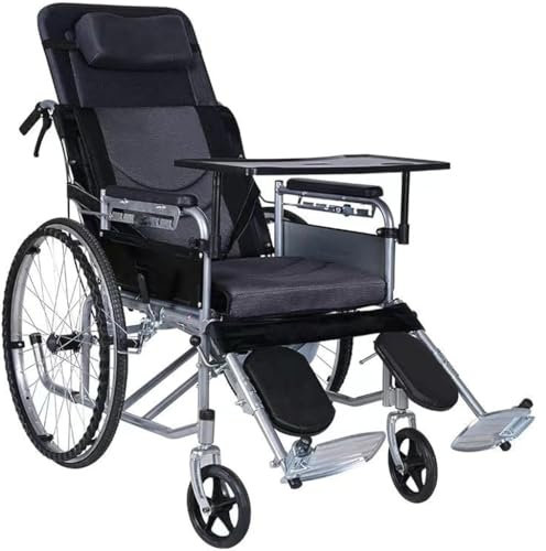 OZLMBERN Prix ​​de Fauteuil Roulant léger pour Le Chariot à Main âgé avec Les Toilettes épais pour Le Fauteuil Roulant handicapé âgé