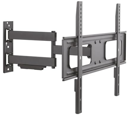 TV- und Monitorhalterung, verstellbar und neigbar, Tragkraft bis 50 kg, Größe 94 bis 178 cm, Schwarz, ideal für Verschiedene Konfigurationen.