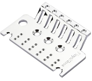 RuiJOTWAT 6 String Tremolo Bridge Plate Replacement Parts For Electric Guitar Tremolo System Bridge Silver